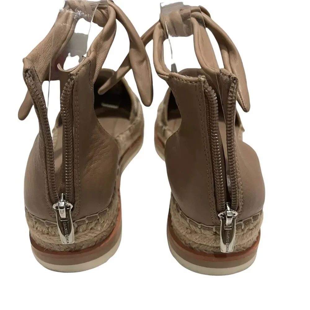 Vince Camuto Binadee Espadrille Ankle Tie Platform Leather Size 9.5